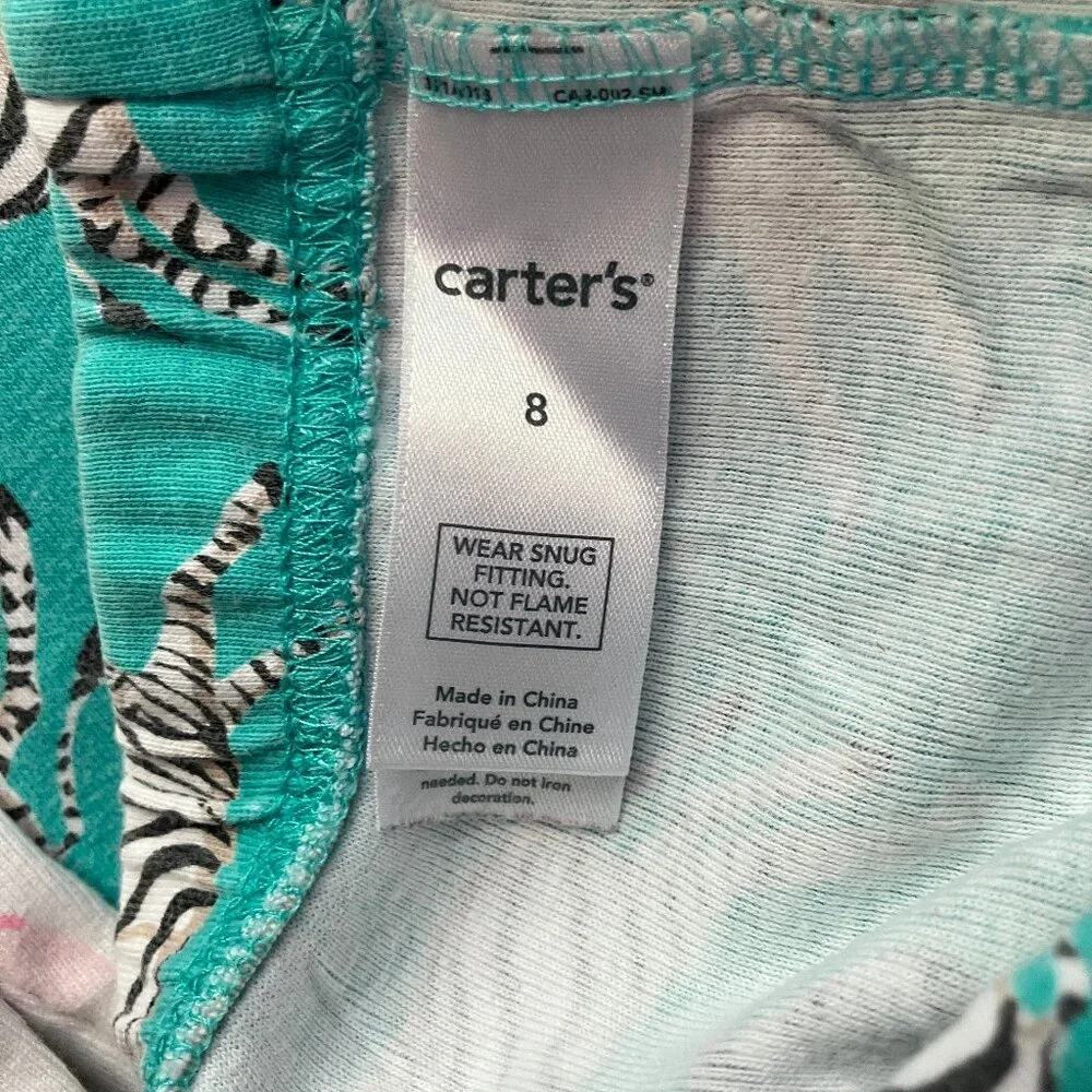 Carter's Long-Sleeve Zebra & Bakery Pajama Sets Size: 8